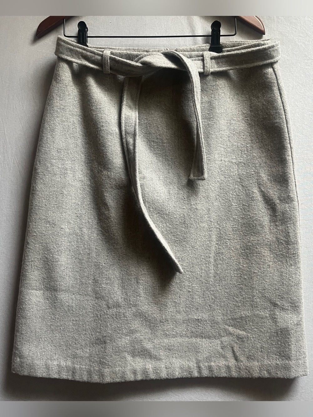 Kotn Wool Blend Tie Waist Pencil Midi Skirt 10 42